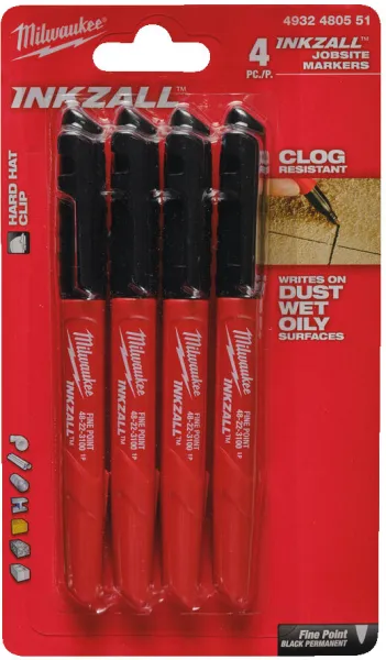 Milwaukee Permanent Marker Spids 4 dele